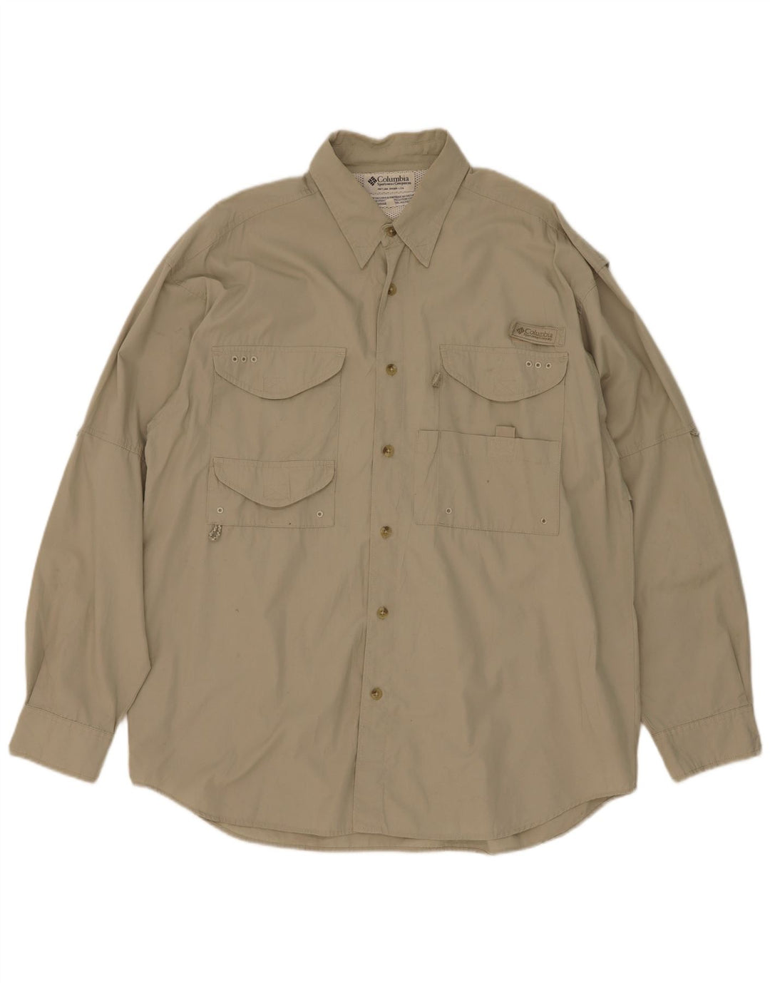 Columbia Chemise Homme Kaki Moyen Coton