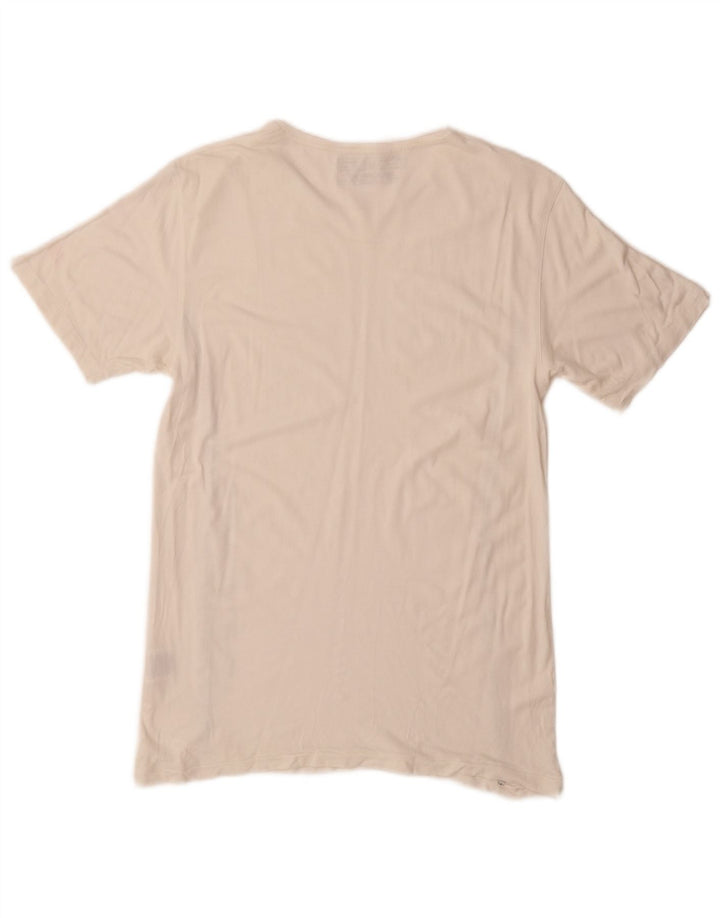 Reebok Mens Graphic T-Shirt Top Large White Viscose