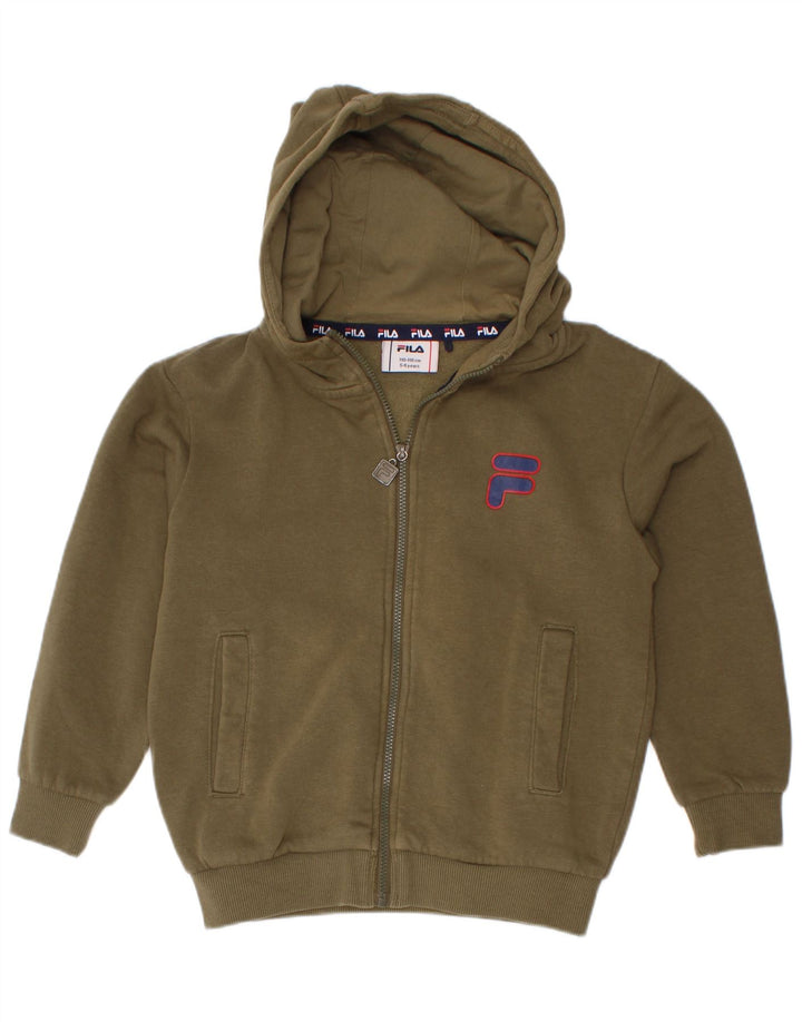 Fila Boys Zip Hoodie Sweater 5-6 Years Khaki
