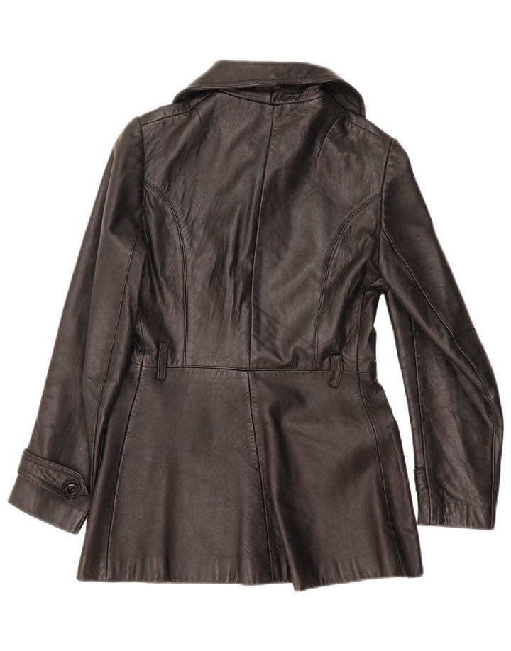 Vintage Womens Leather Jacket UK 8 Small Black