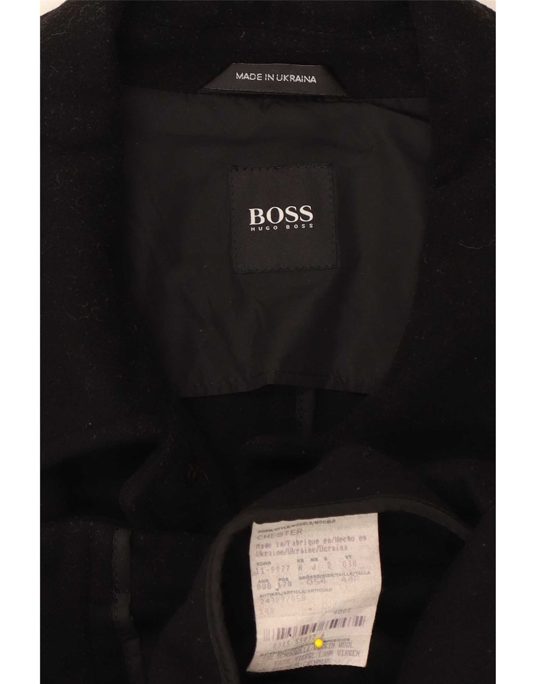 Hugo Boss Mens Utility Jacket EU 54 2XL Black Wool