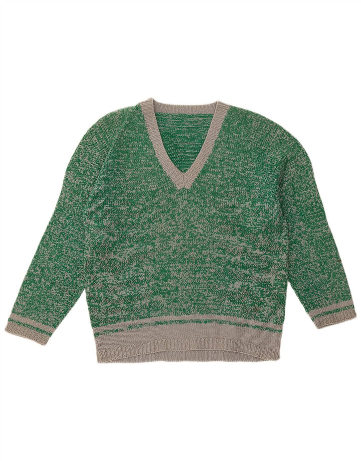 vintage Femmes UK 18 XL Vert Moucheté