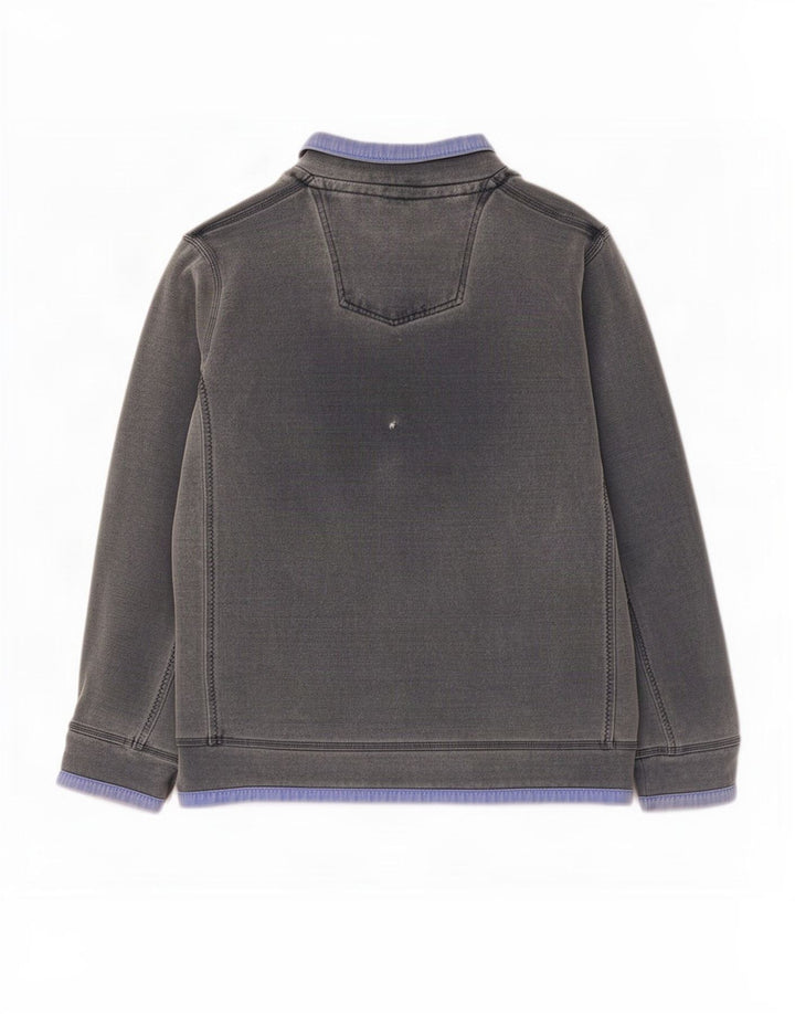 Fat Face Mens Zip Neck Sweatshirt Jumper Large Grey Cotton