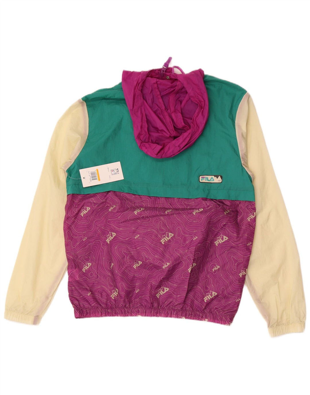 Fila Giacca da uomo con grafica pullover grafica piccola color block viola