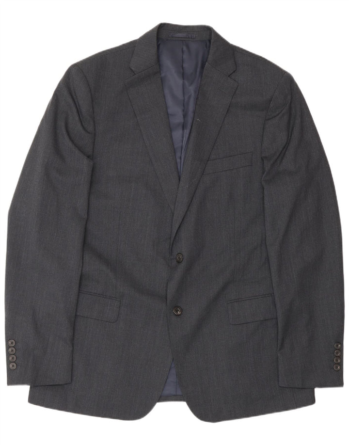 John Lewis Herren-Blazer mit 2 Knöpfen, UK 44, 2XL, graues Polyester