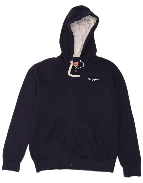 Kappa Womens Zip Hoodie Sweater UK 18 XL Navy Blue Cotton