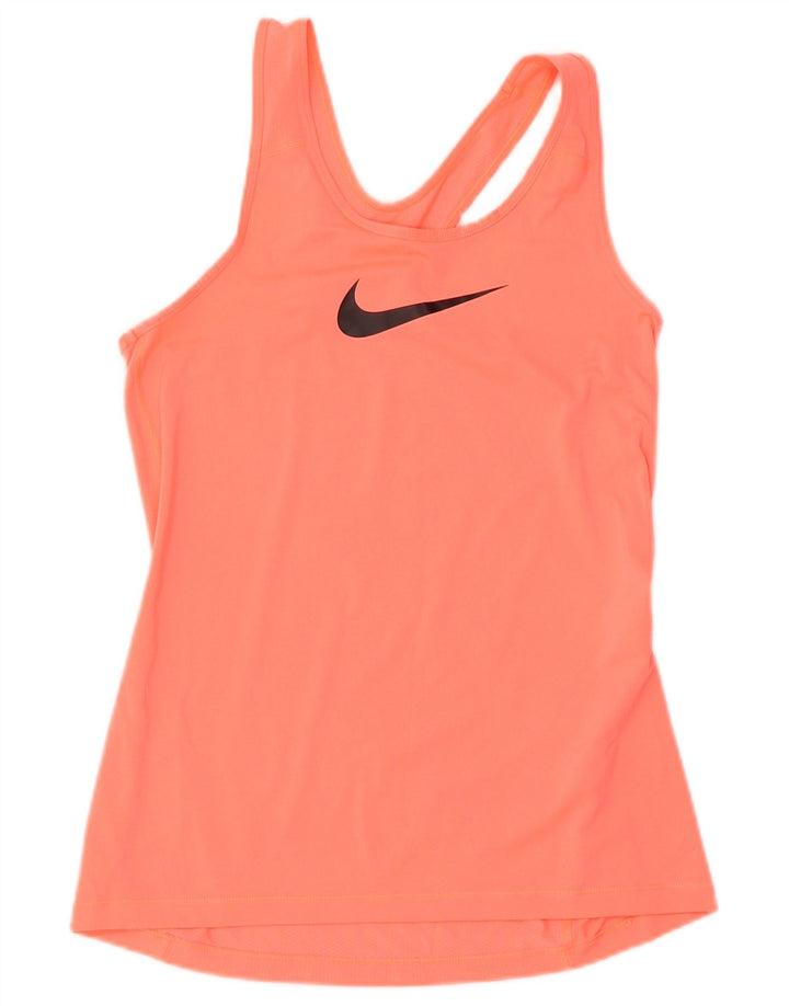 Nike Dame Dri Fit Grafisk Vest Top UK 12 Medium Pink Polyester