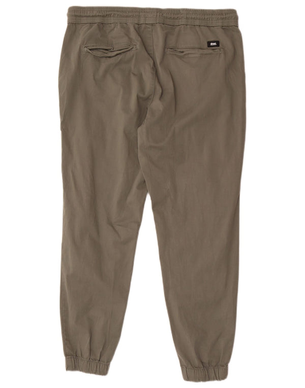 Zara Mens Joggers Chino Παντελόνι XL W34 L28 Πράσινο βαμβακερό