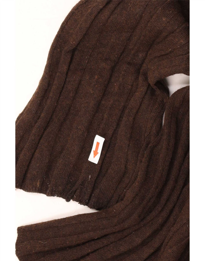 Damski sweter oversize z okrągłym dekoltem Zara UK 14 Średni brązowy poliamid