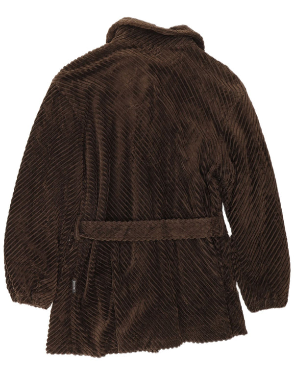 Armani Jeans Damen Cordmantel UK 14 Mittelbraune Baumwolle