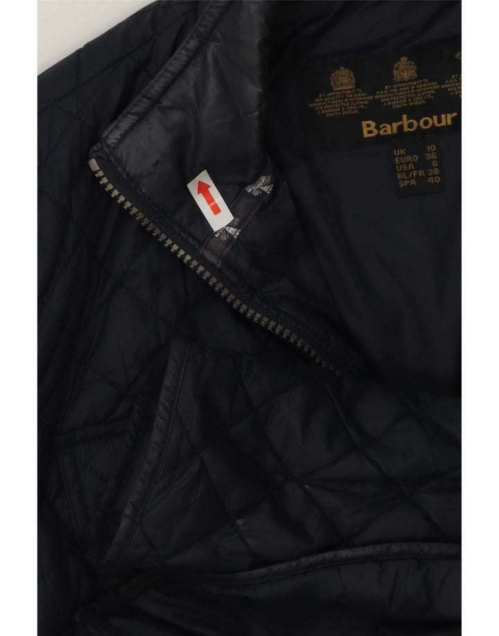 Женская стеганая куртка Barbour UK 10, маленькая, темно-синяя
