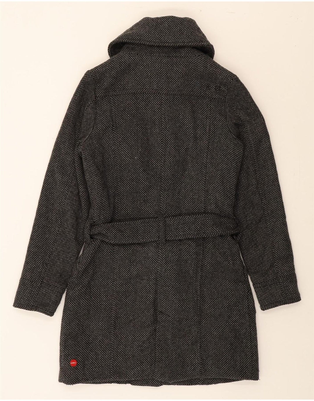 O'NEILL Womens Overcoat UK 10 Small Grey Check Wool Vintage O'Neill and Second-Hand O'Neill from Messina Hembry 