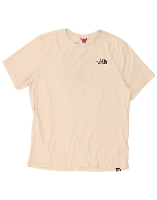 The North Face Camiseta ajustada con gráfico para hombre, talla grande, algodón beige