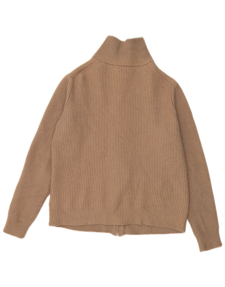 MASSIMO DUTTI Womens Cardigan Sweater UK 16 Large Grey Cotton