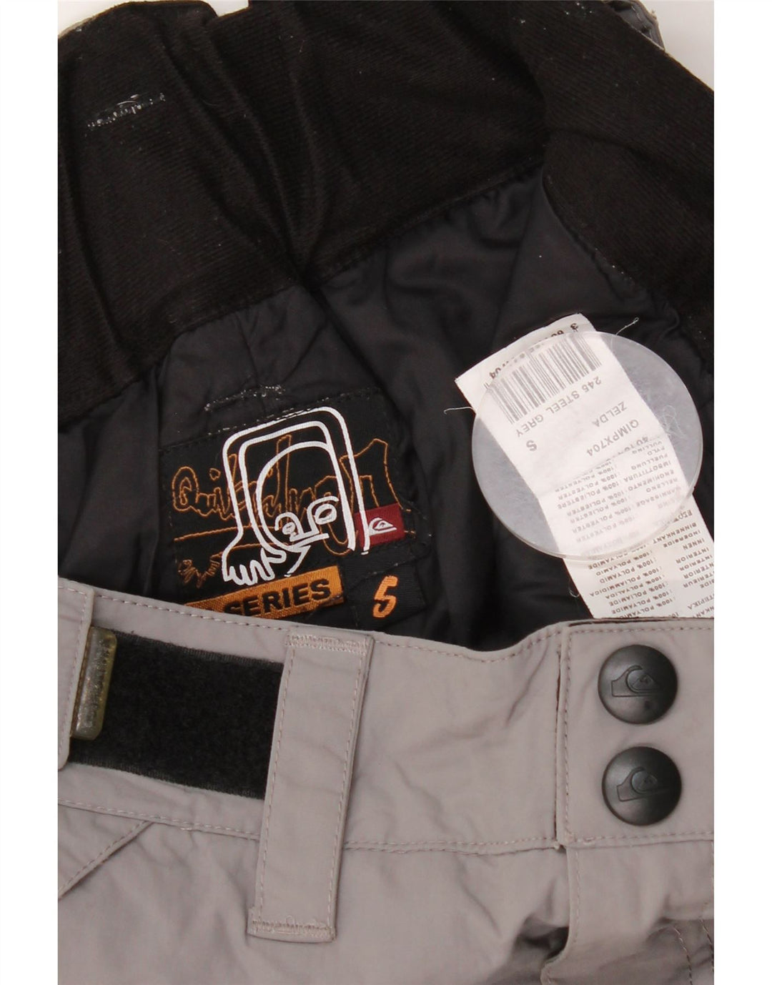 Quiksilver Herren-Skihose, Größe S, Grau, Polyamid