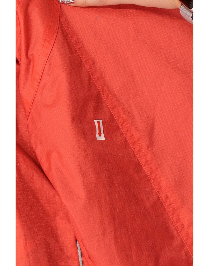 PACO Womens Hooded Rain Jacket UK 14 Medium Orange Nylon
