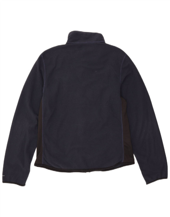 Nike dame fleecejakke US 12/14 Large Navy Blue Colourblock Polyester
