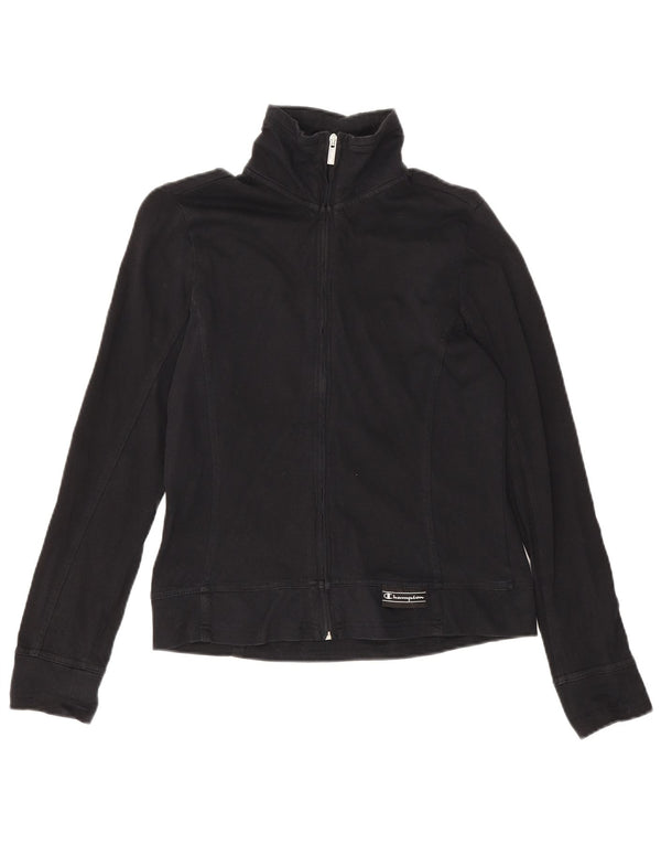Champion Dame Easy Fit Træningsdragt Top Jacket UK 10 Small Black
