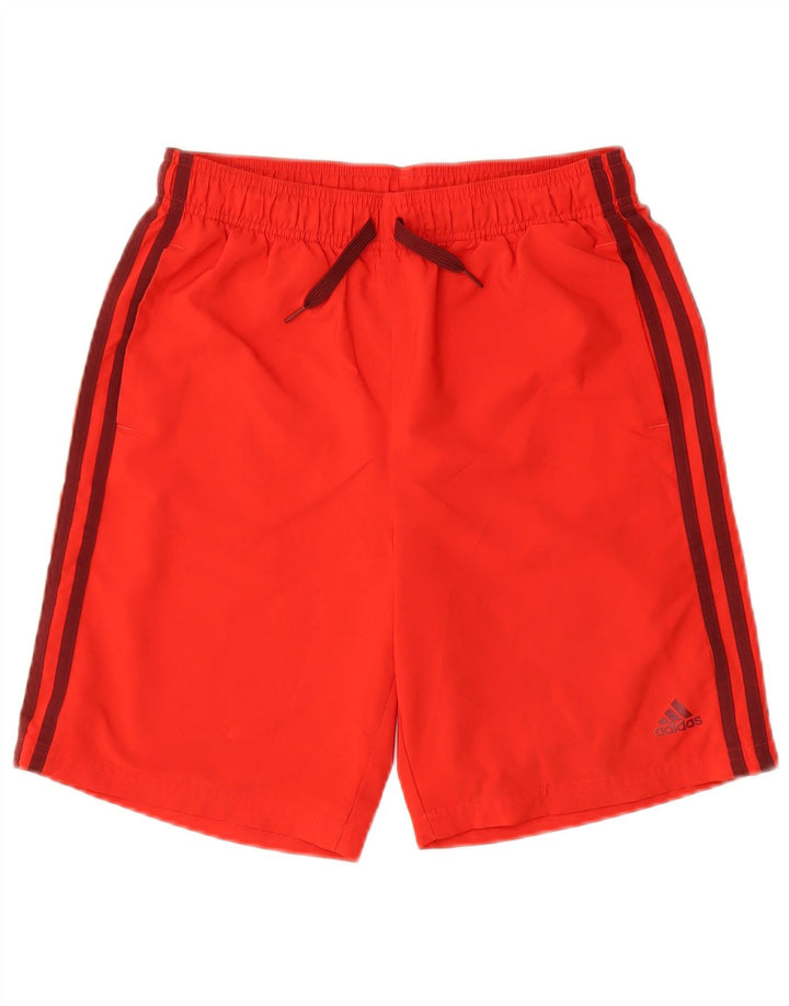 ADIDAS Boys Sport Shorts 13-14 Years  Red Polyester