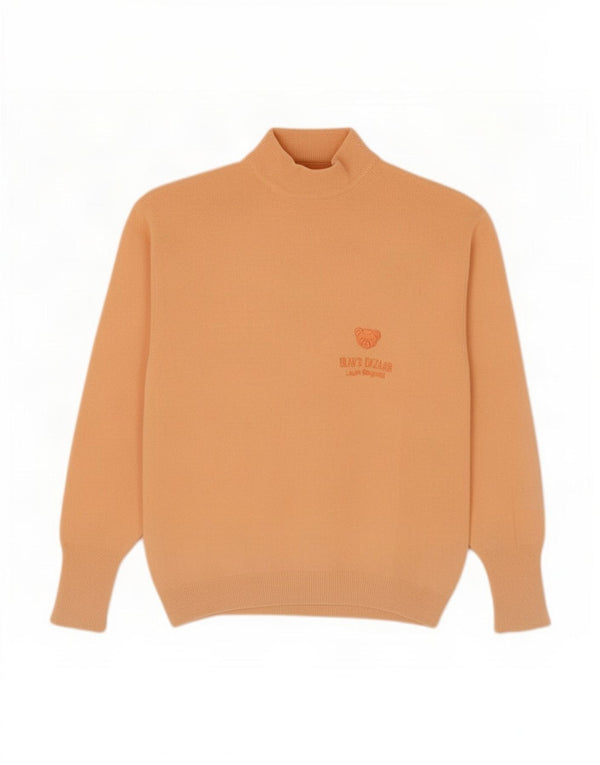 Vintage Womens Turtle Neck Jumper Sweater IT 44 Medium Orange Wool