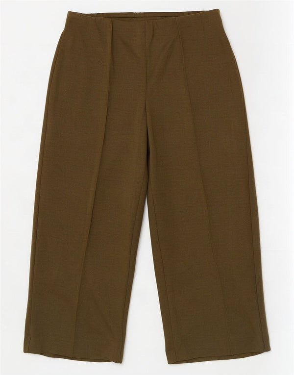 Pantaloni tăiați pentru femei Marks & Spencer UK 14 Large W34 L25 Kaki