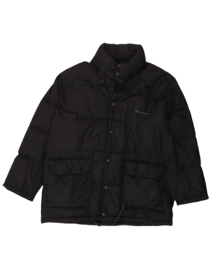 Champion Mens Hooded Padded Jacket UK 36 Small Black