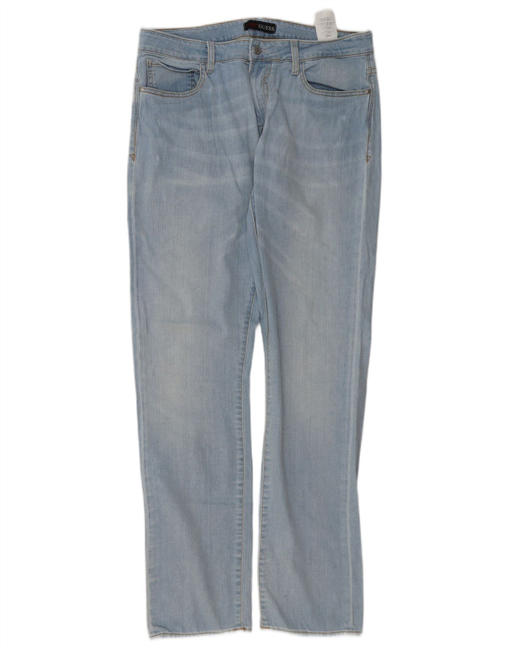 Guess Straight Jeans til mænd W34 L34 Blå Bomuld