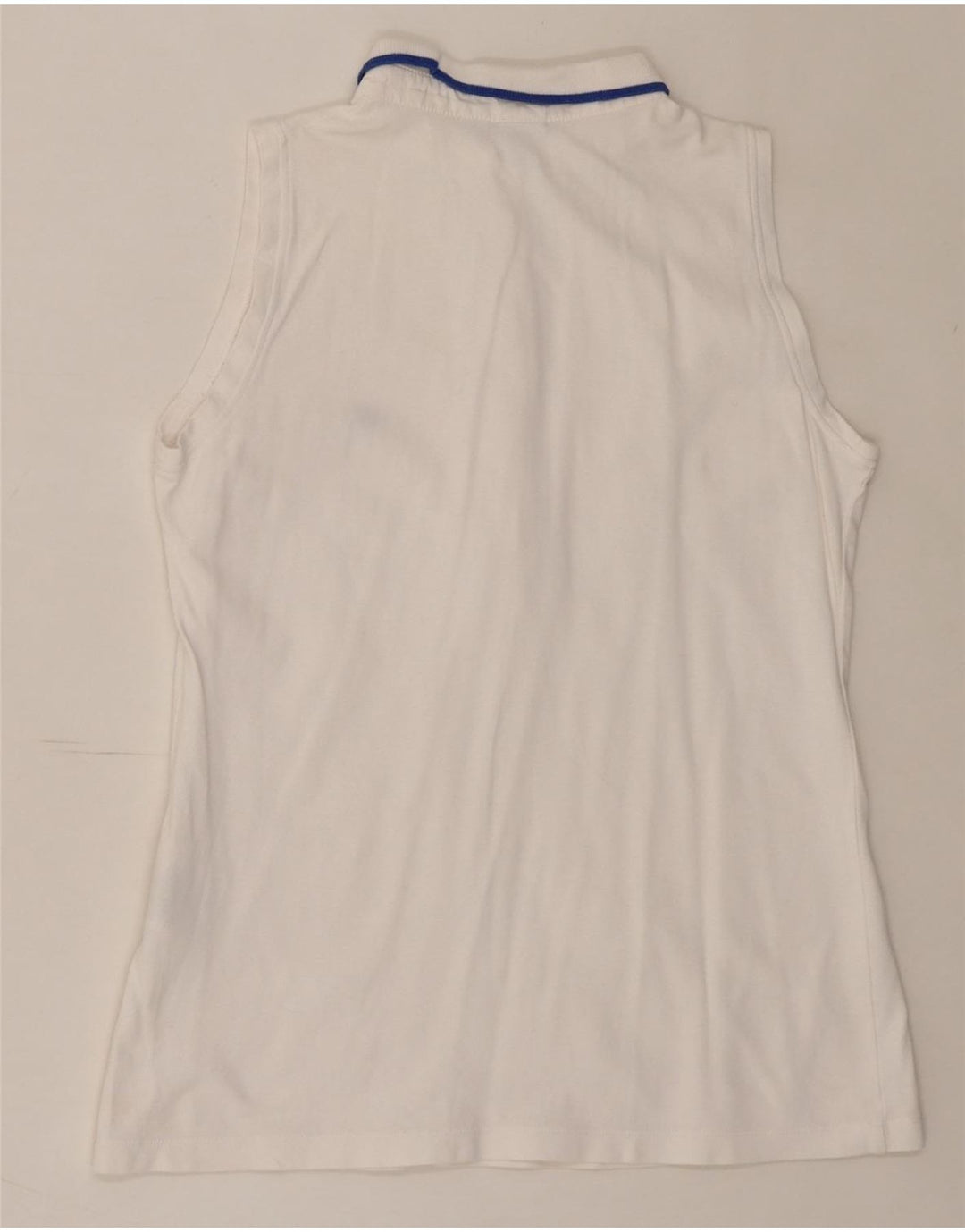 FAY Womens Sleeveless Polo Shirt UK 12 Medium White Cotton Vintage Fay and Second-Hand Fay from Messina Hembry 