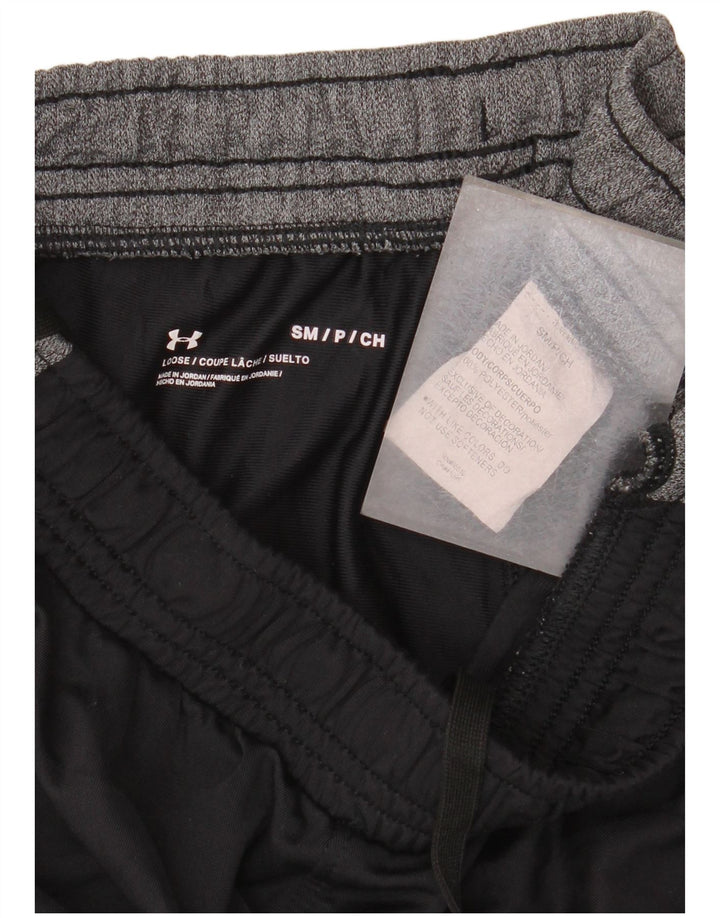 Under Armour Mens Graphic Sport Shorts Small Black Colourblock Polyester
