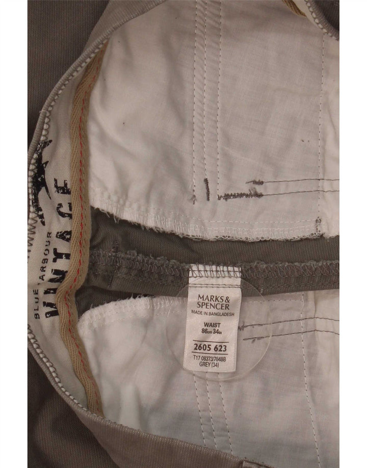 Marks & Spencer Herre vintage bermudashorts W32 mellemgrå bomuld