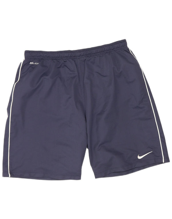 Nike Mens Dri Fit sport rövidnadrág XL sötétkék poliészter