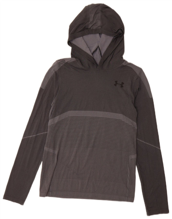 Under Armour Graphic Top Manches Longues Garçon 11-12 ans Grand Gris Rayé