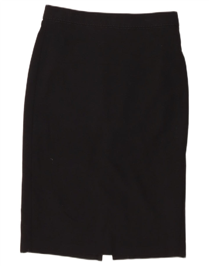 Marks & Spencer Womens Pencil Skirt UK 10 Small W28 Black Polyester