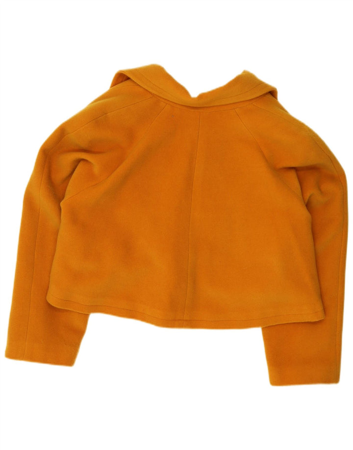 Vintage Womens Oversized Crop Blazer Jacket IT 42 Medium Yellow