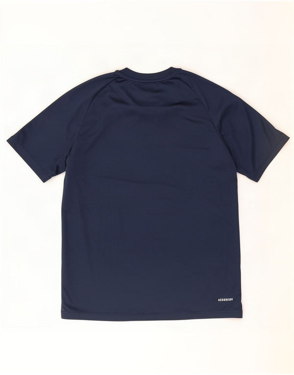 Maglietta Adidas Climalite da ragazzo, 13-14 anni, in poliestere blu navy