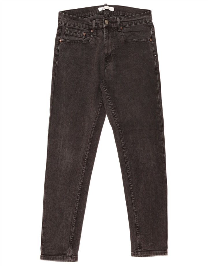 Zara Mens Slim Jeans EU 42 Large W32 L30 Black