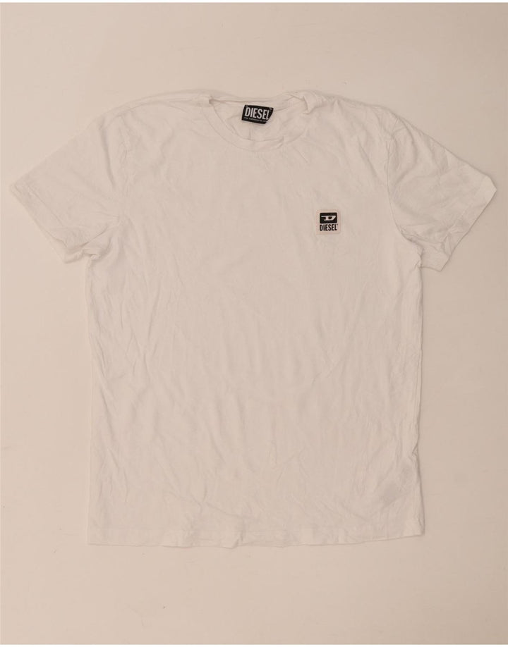 Diesel Mens T-Shirt Top Large White Cotton