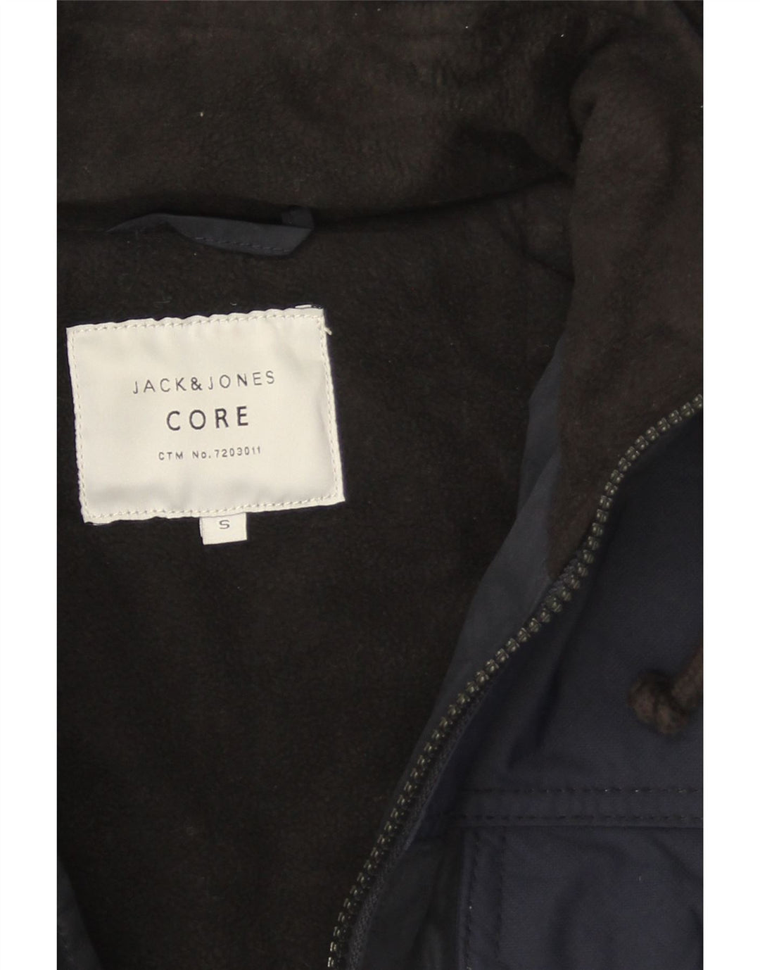 Jack & Jones Chaqueta utilitaria con capucha para hombre UK 36 Small Azul marino Poliéster