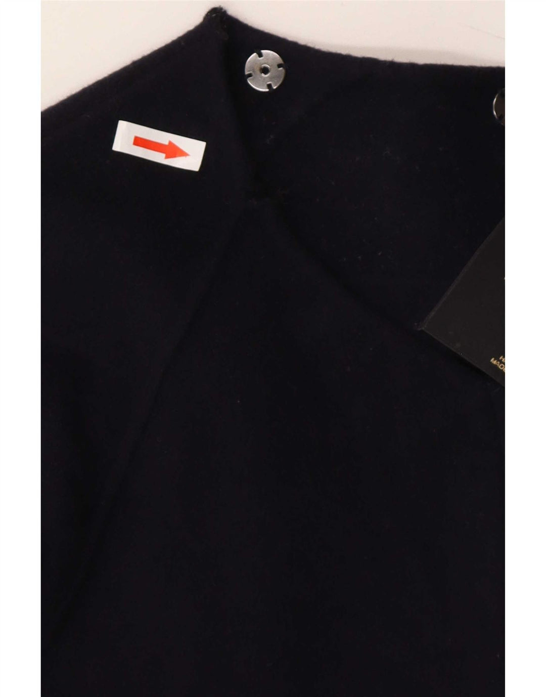 Massimo Dutti Womens Bomber Jacket UK 16 Large Navy Blue Wool