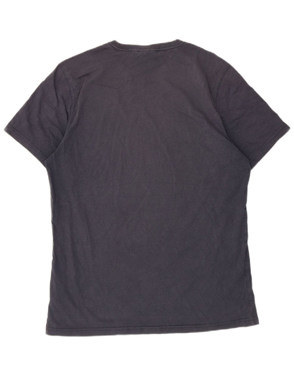 Barbour Mens Tailored Fit Graphic T-Shirt Top Large Navy Blue Cotton