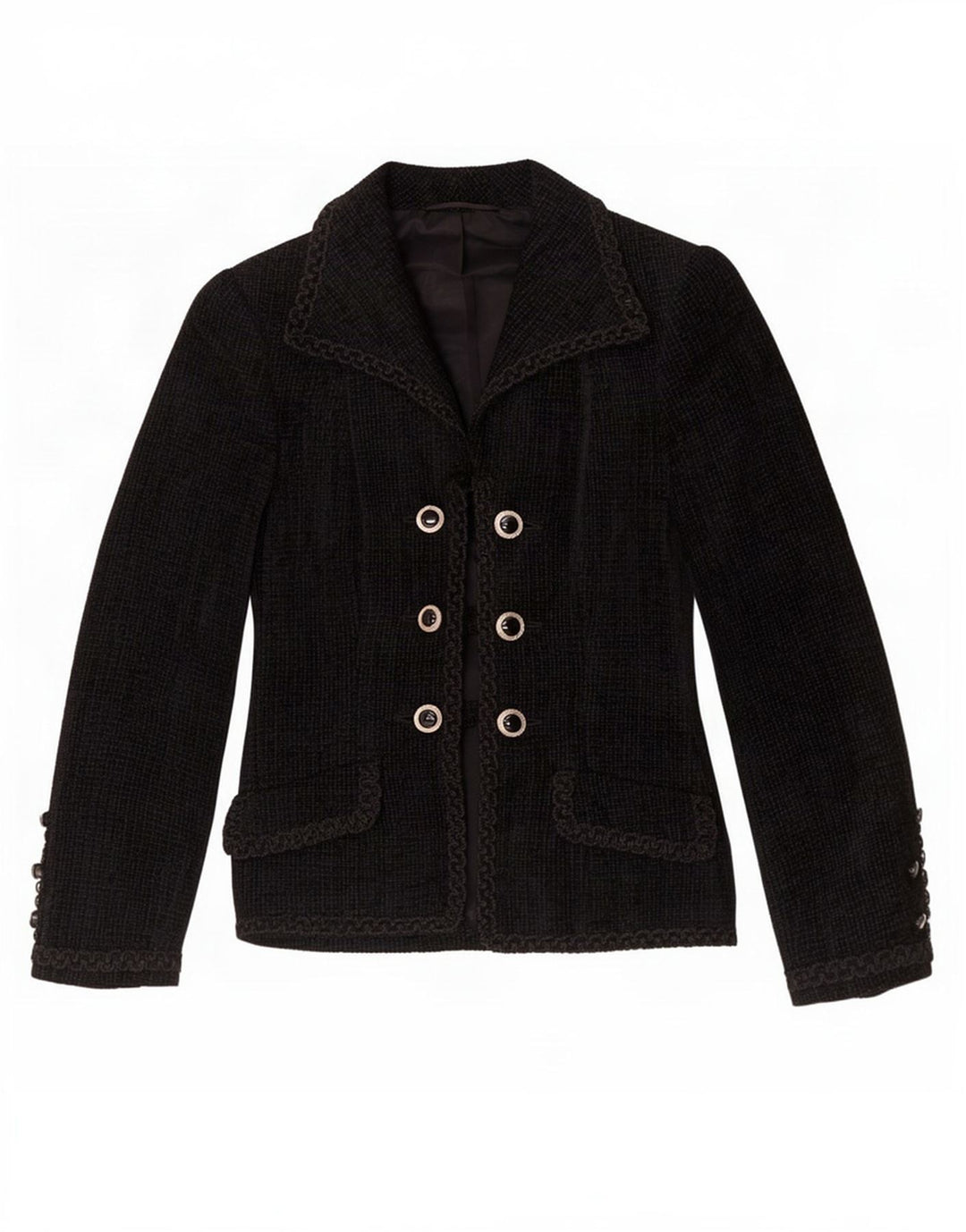Ralph Veste blazer croisée pour femme UK 8 Small Noir