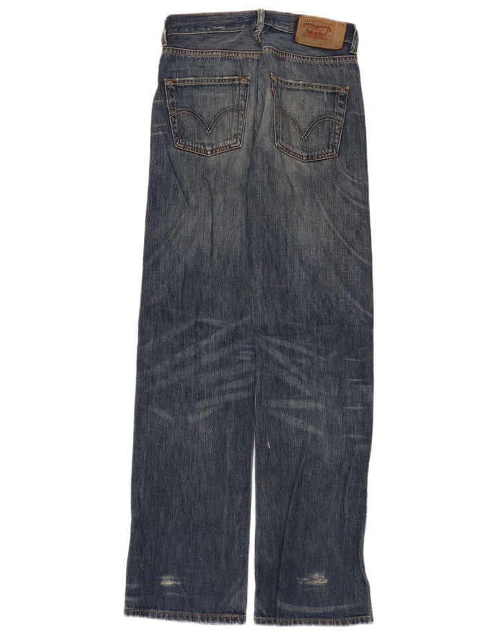 Levi's Mens Distressed Wide Leg Jeans W29 L34 Blue Cotton
