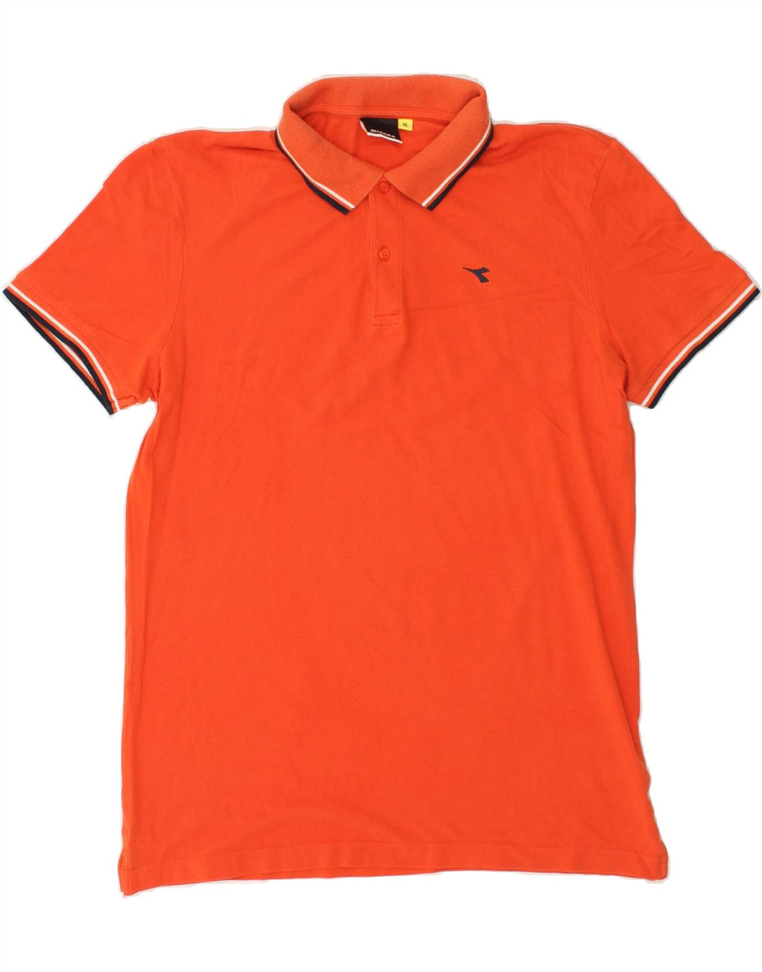 DIADORA Mens Polo Shirt XL Orange Cotton Vintage Diadora and Second-Hand Diadora from Messina Hembry 