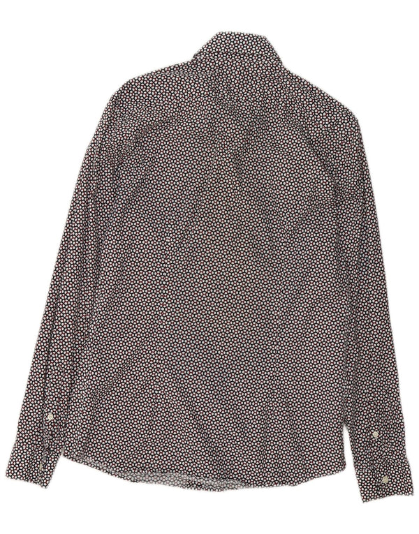 Reiss Mens Slim Fit Shirt Medium Multicoloured Geometric Cotton