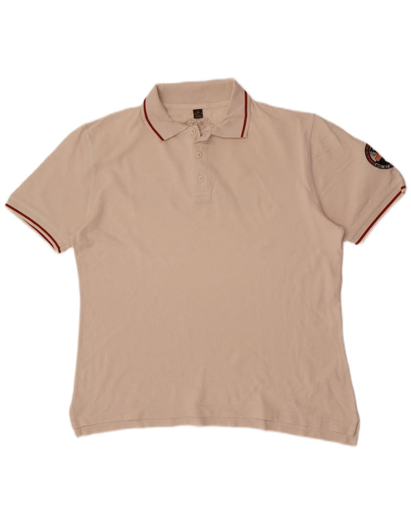 Napapijri Herren Grafik-Poloshirt XL Beige gestreift