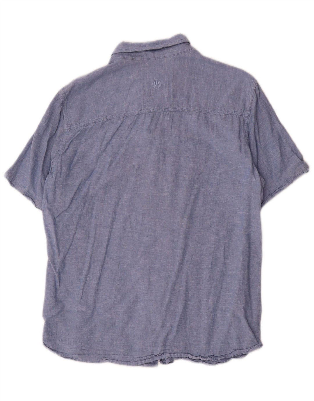 Fat Face Mens Short Sleeve Shirt Medium Blue Cotton