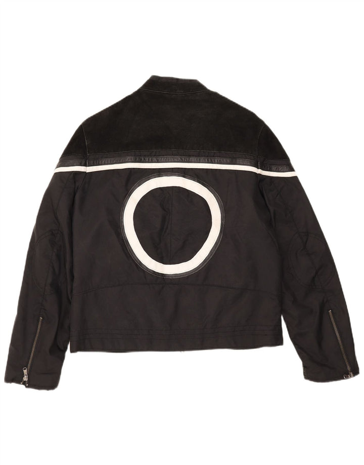 Les Boulevards Chaqueta Racer Gráfica Mujer IT 48 XL Negro Colorblock