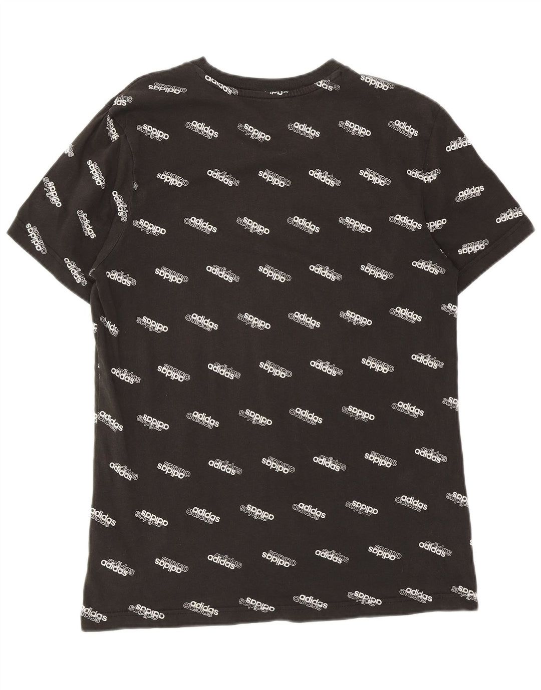 ADIDAS Mens Graphic T-Shirt Top Medium Black Cotton