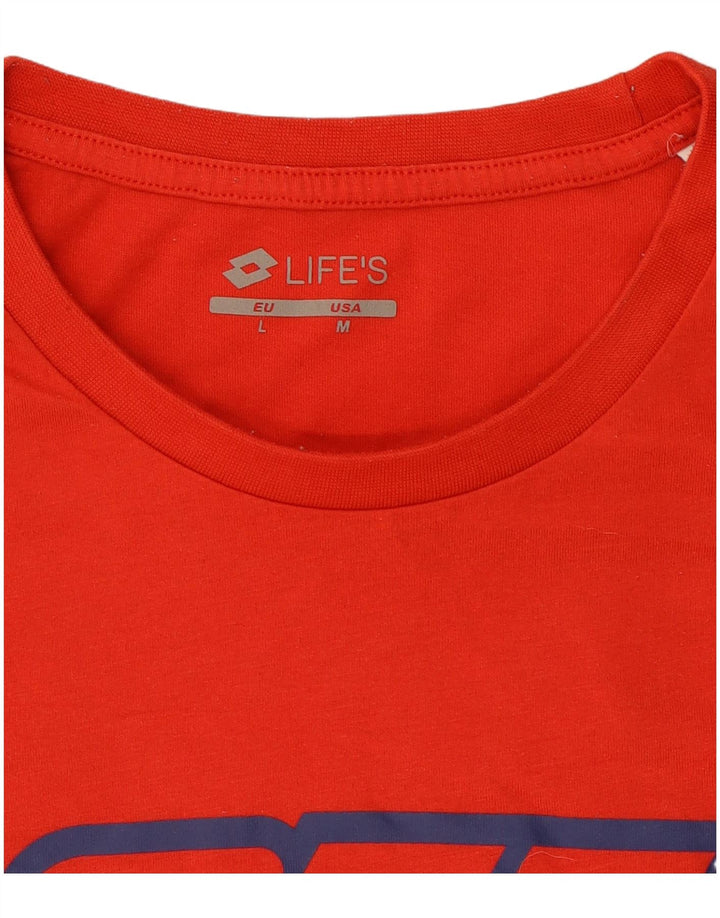 Lotto Herren Grafik-T-Shirt-Oberteil Mittelrot