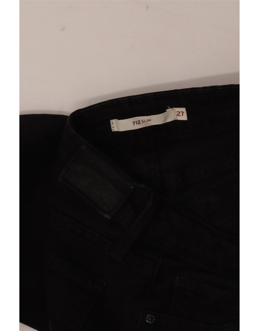 LEVI'S Dame 712 Slim Jeans W27 L28 Sort